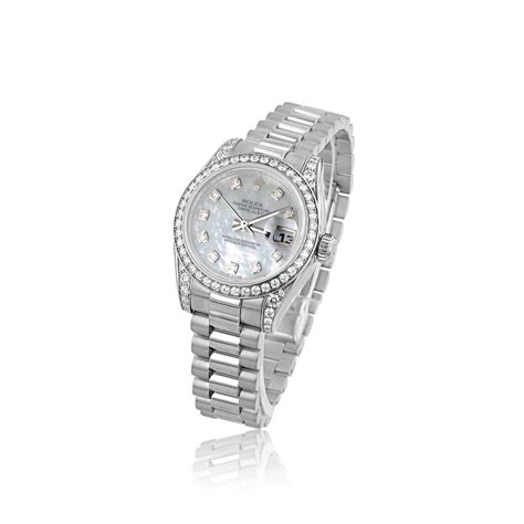 white gold rolex replica|pre owned women's rolex.